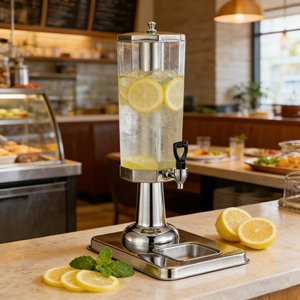 Distributeur de jus en acier inoxydable robuste, distributeur de boissons de qualité commerciale pour buffet et traiteur - Product Image 1