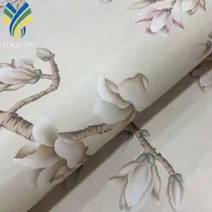 YKEAX 322 stampa personalizzata tessuto Glitter Vintage Floral Bed Room Wallpaper Flower Murals 3D Wall Wallpaper