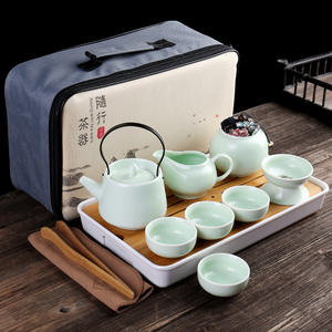 ชุดน้ำชาจีน ชุดกงฟู ชุดกาน้ำชาพกพา พร้อมที่กรองชา บรรจุในถุงของขวัญ - Product Image 3