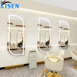KISEN Stainless Steel Salon Display Cabinet Dressing <b>Table</b> And Storage Shelves Vanity Bathroom Makeup For Barber Shop Use - Product Image 2