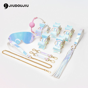 Juego de esposas y ataduras sexuales, paleta de cuero, antifaz, collar, mordaza para juegos de rol, juguetes sexuales para adultos al por mayor. - Product Image 1
