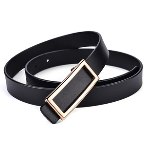 Boucles or <span class=keywords><strong>argent</strong></span> pour <span class=keywords><strong>ceinture</strong></span> en cuir <span class=keywords><strong>Ceinture</strong></span> rectangulaire en cuir <span class=keywords><strong>noir</strong></span> <span class=keywords><strong>Ceinture</strong></span> décontractée en cuir de vachette pour <span class=keywords><strong>femme</strong></span> - Product Image 3