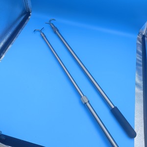 Telescopic Clothes <b>Drying</b> <b>Rack</b> Aluminum Alloy 1 Meter Hook Type Balcony Use Clothing Organizer - Product Image 1