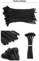 Extensions Dreadlock 100% vrais cheveux humains faits à la main 0.6cm largeur Locs naturel noir Crochet tressage cheveux pour Afro femmes hommes