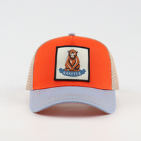 Casquette Trucker en Maille Personnalisée avec Logo Tissé Hanway Factory, 5 Panneaux, Visière Pré-courbée, Tissu en Flanelle Éponge, Performance Cyclisme et Activités de Plein Air