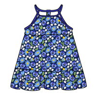 Robes d'été 2026 en tissu de bambou pour enfants, confortables, sans manches, longueur genou, avec volants et imprimés personnalisés pour filles (ODM)