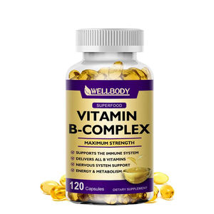 WELLBODY OEM/ODM private label fornitura di fabbrica naturale vegano Capsule per la salute integratore alimentare 120 pz vitamina <span class=keywords><strong>B</strong></span> capsula complessa - Product Image 1