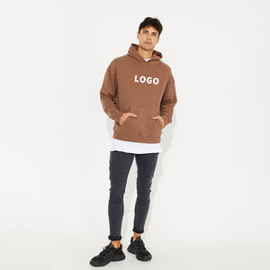 2023 unisexe 100% coton marron Vintage lavé pull sweat nouveau Logo personnalisé broderie à capuche tricoté imprimé pour hommes automne - Product Image 5