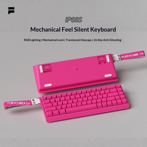 Clavier filaire à sensation mécanique, silencieux, pour le bureau et le jeu, portable, compact, avec un petit format de clavier à ruban - Product Image 1