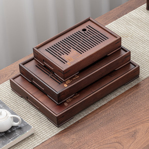 Bamboo <b>Tea</b> Tray Square With Drain For Kung Fu <b>Tea</b> <b>Set</b> Afternoon <b>Tea</b> Use - Product Image 1