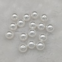 Perles en verre cristal blanc australien, rondes, semi-percées, à trou unique, en vrac, pour la fabrication de bijoux DIY, apprêts pour boucles d'oreilles