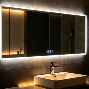 Solution complète : Miroir de vanité intelligent LED Shunhua à température de couleur réglable pour la construction de salles de bain d'hôtels (Holiday <span class=keywords><strong>Inn</strong></span>) - Product Image 1