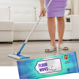 Fabricación de muestra gratis, fregona desechable para suelo, toallita húmeda Spunlace Nonwovenbig Size 40X60cm, toallita para fregar aroma para suelo para limpieza diaria - Product Image 3