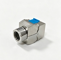 Modul Keystone Jack RJ45 Cat8 Bossry dengan Kontak Emas dan Paduan Seng, Konektor Kabel Ethernet, Pemasangan Tanpa Alat, Mudah untuk Terminasi Data