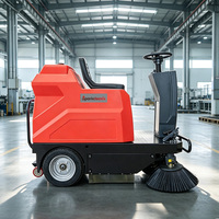 Balayeuse industrielle électrique autoportée SD1250, 1250 mm, bac à poussière 80 L, pour entrepôt, route, extérieur