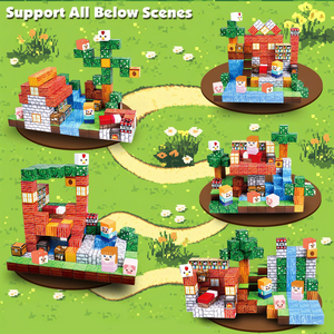Offre Spéciale : Ensemble de Blocs de Construction 3D « Prairie » de <span class=keywords><strong>150</strong></span> Pièces – Cubes DIY et Puzzles Éducatifs STEM pour Enfants - Product Image 3