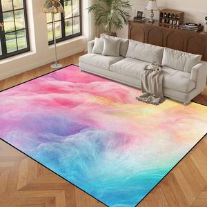 Tapis lavable <span class=keywords><strong>d</strong></span>égradé arc-en-ciel nuageux pour salle de classe, chambre, salon, salle de jeux, <span class=keywords><strong>d</strong></span>écoration intérieure - Product Image 1