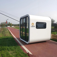 Mini cabine intelligente Apple Maison de luxe Capsule Cabine préfabriquée extérieure Apple Maison d'hôtel