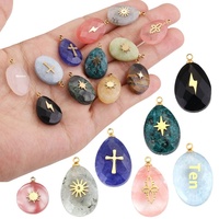 Collier à pendentif en pierre naturelle Collier à chaîne géométrique en os en acier inoxydable Cadeau de bijouterie pour femmes