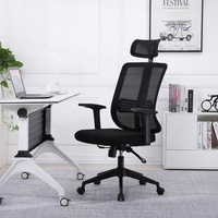 Chaise de bureau au design moderne avec hauteur réglable et fonction rotative, en tissu