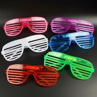 Lunettes à volets LED multicolores lumineuses, clignotantes, en plastique, pour fêtes, raves, clubs, anniversaires, carnavals - Vente chaude