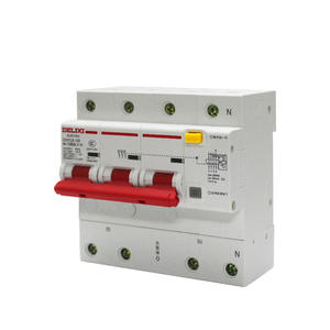 Interruptor Automático Delixi 3P+N con Protección Contra Fugas 380V Trifásico Cuatro Hilos Modelo DZ47LE - Product Image 1