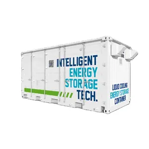 Bateria de íon de lítio Lifepo4 para sistema de energia solar, recipiente refrigerado líquido de 20FT, armazenamento para aplicação em contêineres