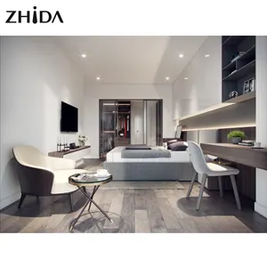 .European Apartment Hotel Luxury Design Wood Veneer Hotel Furniture Dubai Project