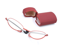 Wholesale Anti Blue Light Pocket Mini Metal Folding Magnifying Unisex Lens Slim Reader Foldable Reading Glasses with Case
