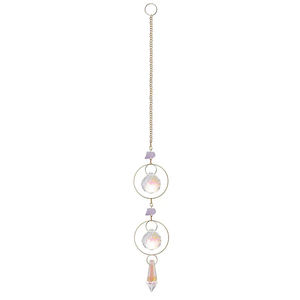 En gros de Haute Qualité Cristal Suspendus Lune <span class=keywords><strong>Sun</strong></span> Catcher Quartz Vent Carillon Pour Fenêtre Décoration - Product Image 6