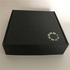 Cajas de entrega de correo plegables reciclables personalizadas, cajas de embalaje de ropa interior de vestido de papel negro para ropa - Product Image 3