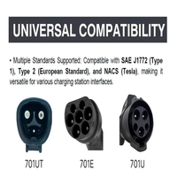Adaptateur EVSE pour chargeur de véhicule électrique Type 2, testeur portable, station de charge pour véhicules électriques, outil de diagnostic, ports de prise 4 mm, équipement de test