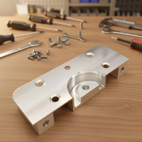 Service d'usinage CNC de haute précision OEM ODM, plaque de fixation en aluminium usinée CNC sur mesure avec trous et filetages personnalisés