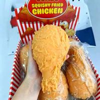 Squishy réaliste Poulet Frit, Cuisse de Poulet Géante à Rebond Lent, Jouet Anti-Stress pour Enfants et Adultes, Simulation Alimentaire Amusante