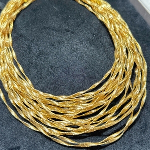 อาซูโอ ไฟน์ จิวเวลรี่ ของแท้ 18K โซลิดเยลโลว์โกลด์ไม่มีหินเทียม สร้อยคอโซ่ ของขวัญสำหรับผู้หญิง งานเลี้ยงวันเกิด AU750 - Product Image 5