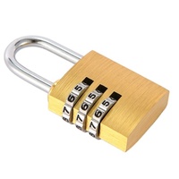 Cadenas à combinaison en laiton 25 mm à 3 chiffres, antirouille, pour bagages et armoires, logo OEM disponible