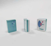 Fichas de Mahjong Americanas de Acrílico con Mariposas Impresas en Cristal Azul Claro, Juego de Fichas de Mahjong para 4 Jugadores, Juego de Mesa Americano
