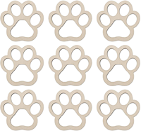 Tailai patte griffe forme bois non fini bricolage artisanat animal de compagnie chien chat patte découpes Laser gravure bois coupe gravure chien étiquette.