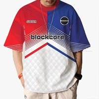 Camiseta de cuello redondo con estampado de la serie Jersey con números digitales en 3D, a la moda, para hombre, para uso al aire libre