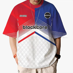 T-shirt à col rond imprimé avec des chiffres numériques en 3D, tendance pour hommes, pour les vêtements d'extérieur - Product Image 5