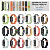 Forwelleny Nouveau Bracelet Bracelet Tête En Métal Particules Nylon Bracelet De Montre Intelligente pour Xiaomi 8 9 10 Correa Accessoires De Remplacement