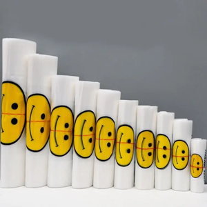 Sac de courses promotionnel en plastique recyclé avec poignée, personnalisable avec logo, pour t-shirts, aliments, supermarchés et épiceries - Product Image 2