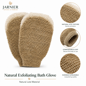 Jarnier Reach Gants de bain en chanvre à fibres naturelles, Gant de toilette exfoliant pour le visage, Brosse de douche Loofah, <span class=keywords><strong>Sac</strong></span> à savon exfoliant - Product Image 5