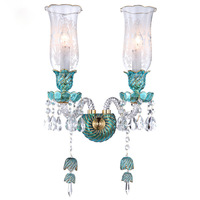 JYLIGHTING Applique murale LED en cristal de luxe classique français, support de bougie en verre pour la décoration de la maison, de la villa et de l'hôtel