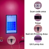 Kiosco de Venta Automática de Impresoras 3D para Arte de Uñas, Pantalla Táctil de 21 Pulgadas, Múltiples Opciones de Pago, Máquina de Belleza Automatizada