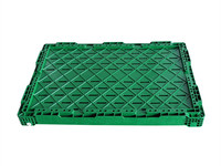 Caisse en plastique pliable avec suivi RFID, panier de transport avec système de ventilation pour le transport de marchandises, fruits et légumes