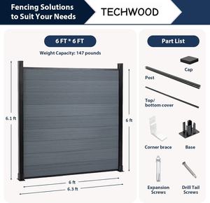 Vente en gros de clôture extérieure étanche composite anti-uv <span class=keywords><strong>bois</strong></span> plastique moderne certifiée CE en Wpc pour balcon de jardin - Product Image 6