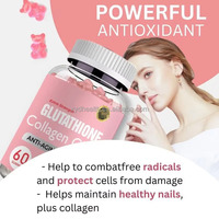 Gummies de collagène et glutathion OEM pour la beauté de la peau, soutiennent la santé des cheveux, de la peau et des ongles, complément de glutathion pour femmes, saveur fraise