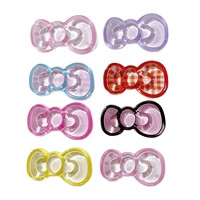 Macaron Coloré Transparent Arc DIY Résine Accessoires Diy Cheveux Résine Colle Charmes Ornement Résine pour Décoration 38*22mm