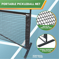 Filet de tennis mobile simple et détachable pour extérieur, avec poteau standard de 6,7 m (22 pieds)
